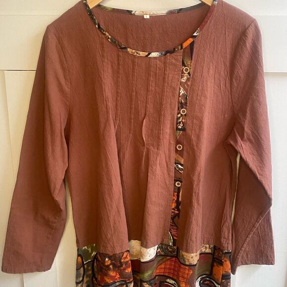 Poly Cotton Spicy Top Sz L - Picture 1 of 5